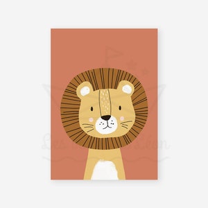 affiche lion bébé