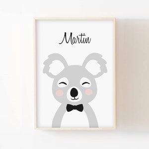 Personalized Baby Koala Poster A3 Gift Idea Child Room Baby Etsy Personalized Baby Koala Poster A3 Gift Idea Child Room Baby Etsy