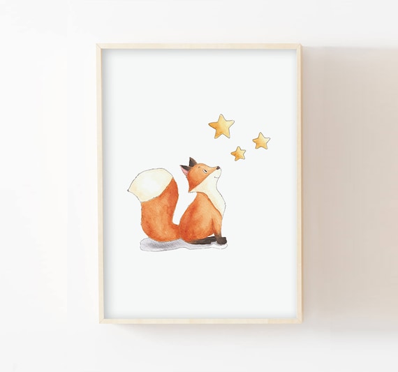 Decoration Chambre Enfant 13x18 Aquarelle Renard Dans Les Etsy Decoration Chambre Enfant 13x18 Aquarelle Renard Dans Les Etsy