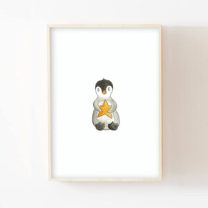 Affiche Personnalisee Bebe 13x18 Aquarelle Pingouin Et Son Etsy Affiche Personnalisee Bebe 13x18 Aquarelle Pingouin Et Son Etsy