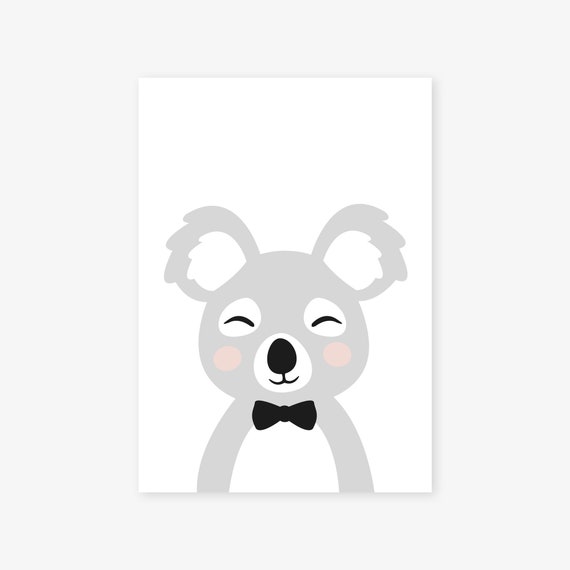 Poster Baby Koala Personalized A3 Gift Birth Room Child Baby Etsy