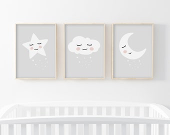 Nuages De La Lune Chambre D Enfant Etsy