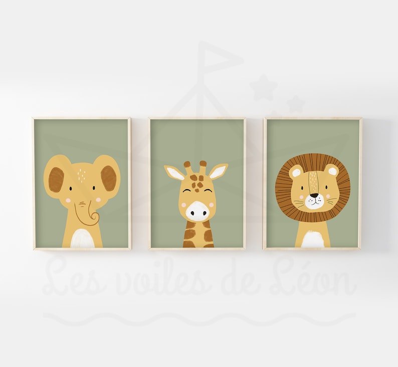 affiches animaux d'afrique enfant