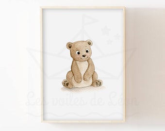 Tableau Pour Chambre Enfant Ourson Etsy France