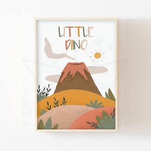 Decoración de dinosaurios para niños A4 (21x29,7cm) O 13x18cm Póster de dinosaurio para habitación de niño Póster para habitación de bebé Regalo de nacimiento Nombre