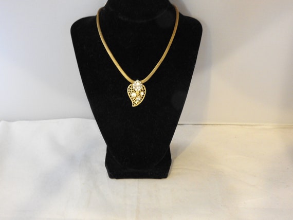Vintage Rhinestone 17-1/2 inch Necklace, Costume … - image 5