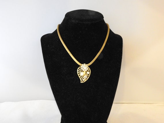 Vintage Rhinestone 17-1/2 inch Necklace, Costume … - image 1