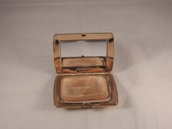 Vintage Revlon Compressed Powder Compact With Mirror - Gem