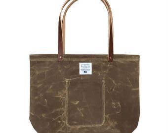 Waxed Canvas Market Tote - Tan