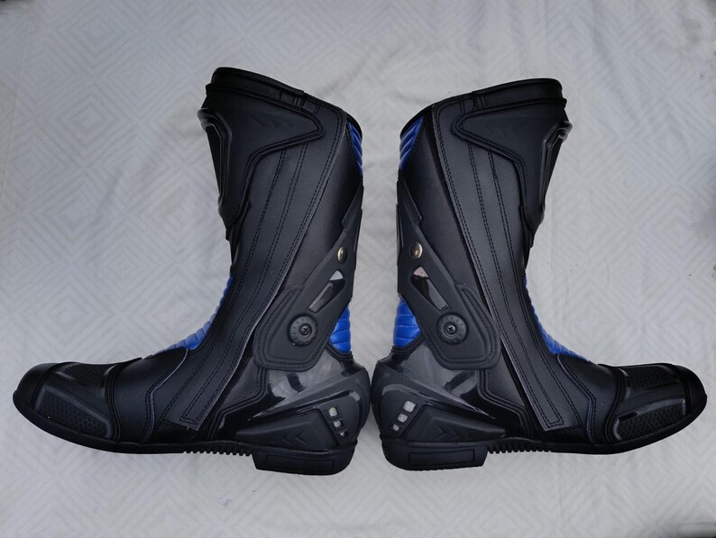Handmade BMW Boots & Gloves for BMW Motorcycle Riders, Custom Made MotoGp Motorbike Racing Leather Boots, BMW Botas De Moto, Motorradstiefil image 9