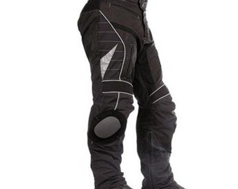 Handmade Motorbike Textile Pants, Motorcycle Racing Riding Pants With CE Armour, Custom Made Water Proof 600D Cordura Motorbike Pants