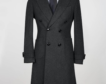 Mens Double Breasted Mid Long Overcoats Trench Coats 100 Mens Double Breasted Mid Long Overcoats Trench Coats 100