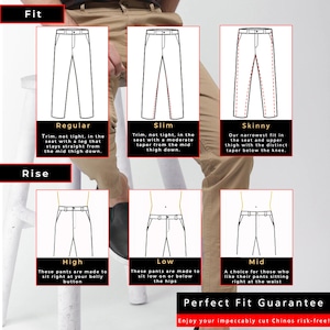 2 x Custom Made Cotton Chinos Twill Stretchable Men&#39;s Slim, Straight Relaxed Fit Chinos Trousers Pants