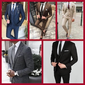 2 x Custom Made to Measure Suit Bespoke Business Formal Wedding Men Bespoke Suit that Fits