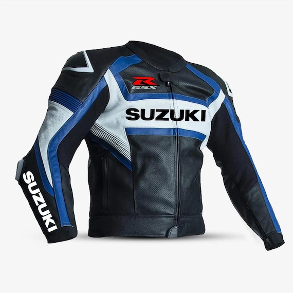 Handmade Motorbike Jacket for Suzuki Riders - Custom Motorcycle
