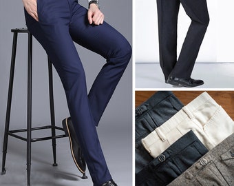 3 x Custom Made Trousers/Pants/Slacks chequered/Solid/Stripe Business Formal Dress Pants Trousers