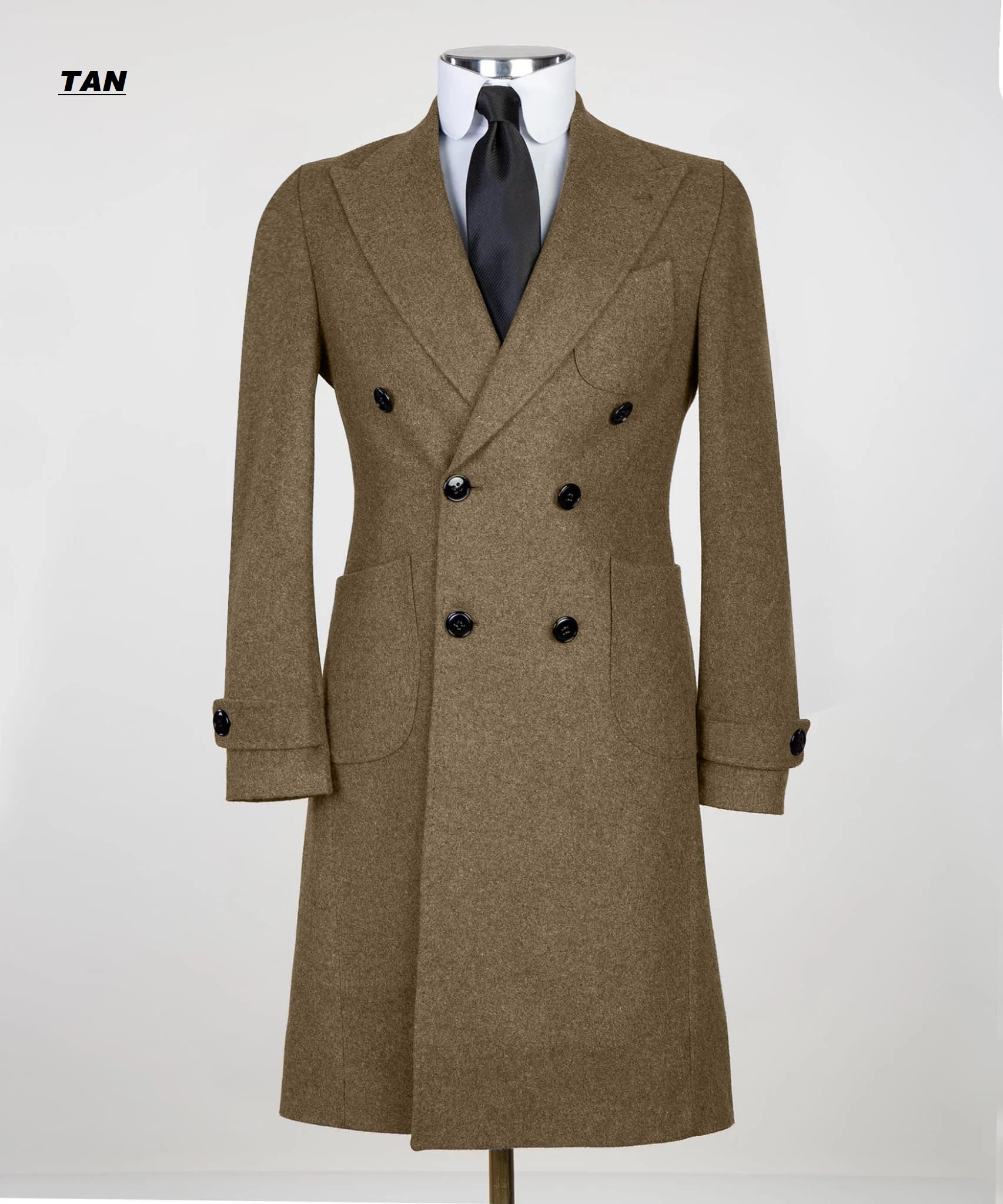 【MAISON MINED】21FW★ BLEND BROWN HALF DOUBLE COAT Hallen Double Breasted Wool Coat - Brown – The Frankie Shop