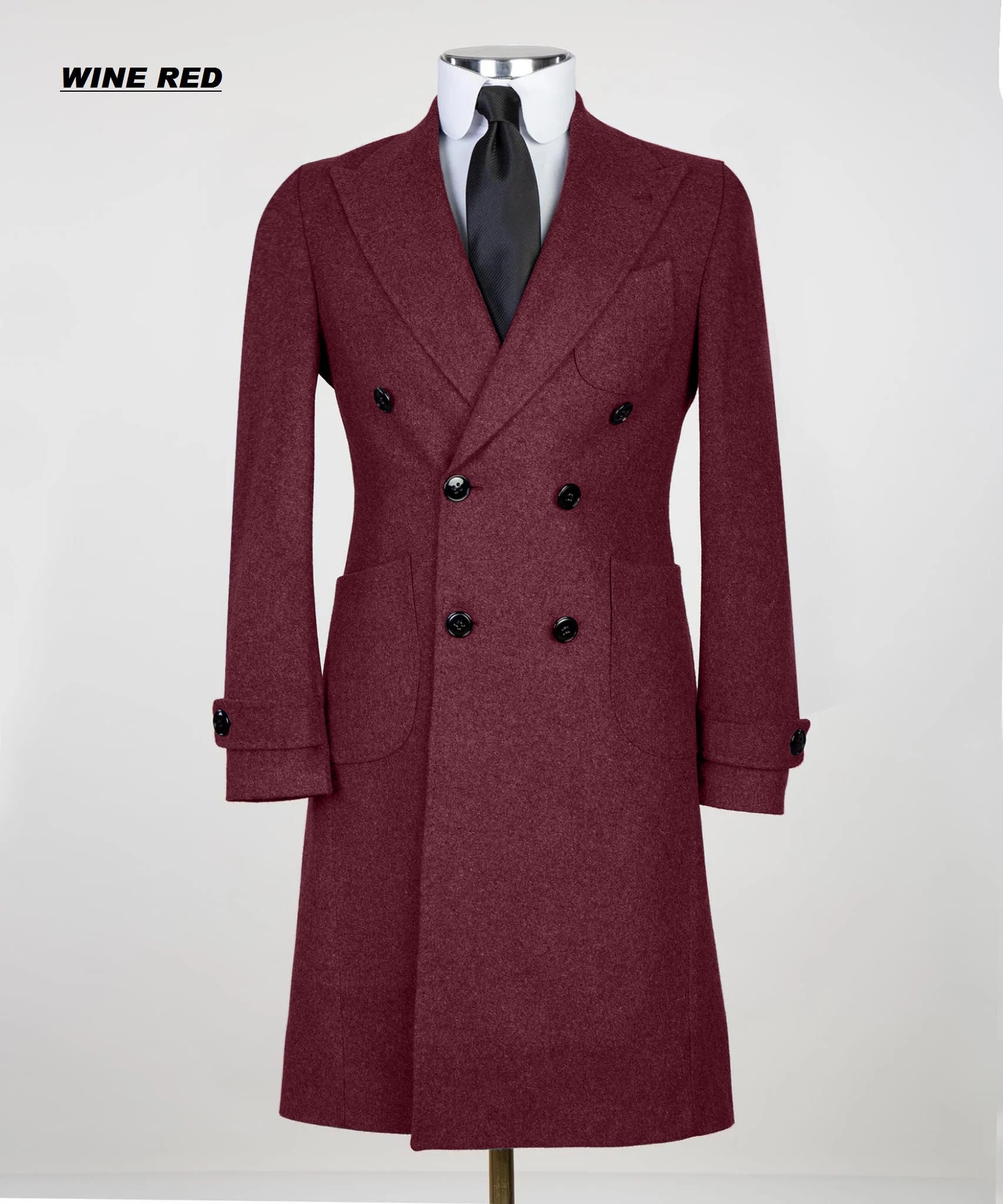 Mens Double Breasted Mid Long Overcoats Trench Coats 100 Mens Double Breasted Mid Long Overcoats Trench Coats 100