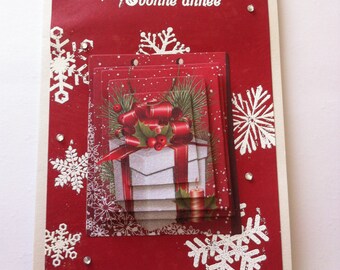 "Merry Christmas and happy new year" card 3D gift