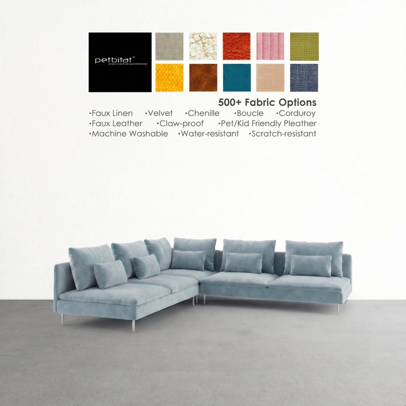 SODERHAMN Cover, Custom cover to fit for SODERHAMN 6-Seat Corner Sofa, SODERHAMN 3+3 Corner Covers, Handmade Covers, Replacement Slipcovers