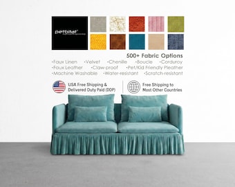 Soderhamn Cover, Custom made Soderhamn Sofa Cover with Frilled Skirt, Soderhamn Sectional Sofa Cover, Replacement Cover, Slipcover