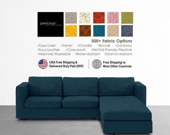 Vimle 3 Seat Sofa-bed with Chaise Cover, Vimle Sleeper sofa - w/ chaise Cover, Replacement Cover, Vimle Slipcover, Couch cover, Custom Made