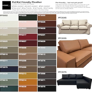 a couch and loveseat are shown with different colors