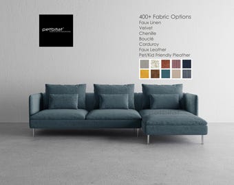 SODERHAMN Bezug, Maßanfertigungen für Soderhamn 3-Sitzer plus Chaise Lounge Sofa, Ersatzbezug, Soderhamn Schonbezug, Sofabezug