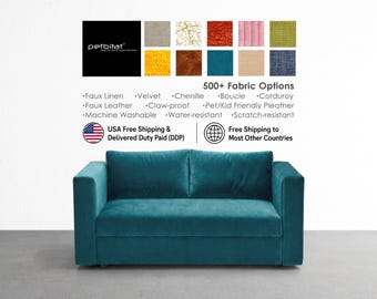 SKONABACK 2-Seat Sleeper Sofa Cover, Custom Cover to fit SKONABACK 2 seat sofa-bed, Replacement Cover, Slipcover