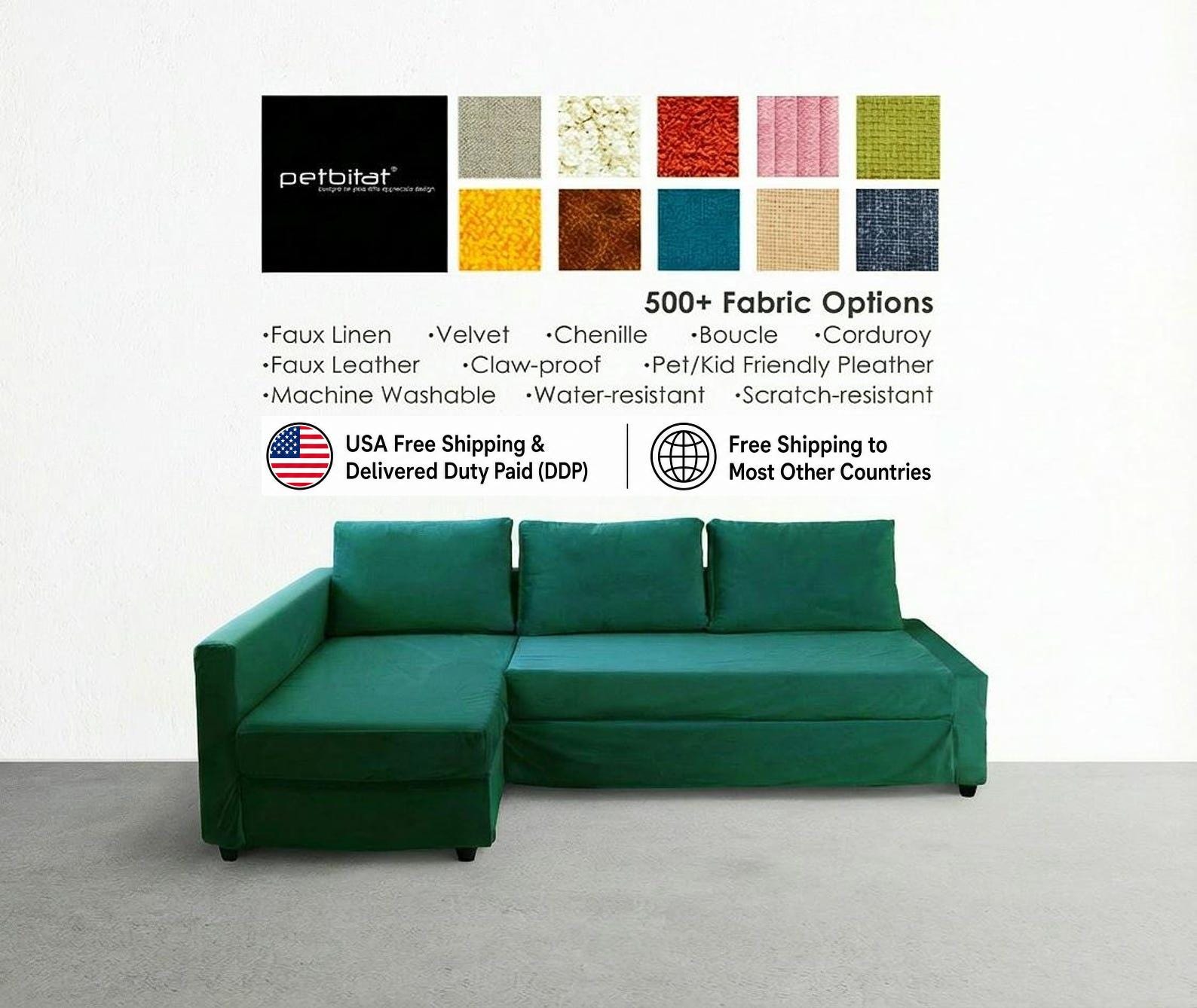 Frihetenソファベッドカバー　ダークグリーン Ikea friheten cover - Etsy 日本