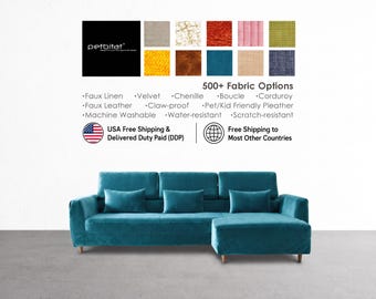 SLATORP 3-Seat Sofa with Chaise Longue Cover, Custom Made Cover for SLATORP 3-Seat Sofa with Chaise, Replacement Cover, Slipcover Cover