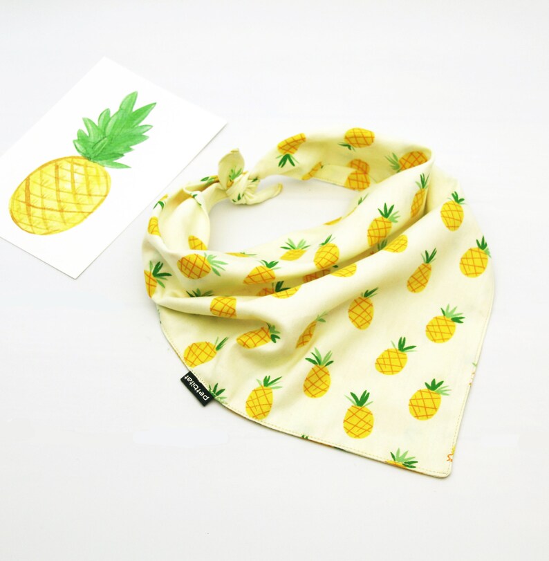 Pineapple Dog Bandana Pineapple Cat Bandana Pineapple Pet Etsy