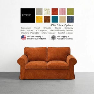 Cover for Ektorp 2 Seat Sofa, Ektorp loveseat Cover, Custom made covers to fit Ektorp 2 seat sofa, Replacement Cover for Ektorp Loveseat