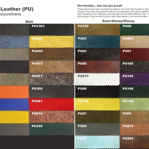 the different colors of faux leather