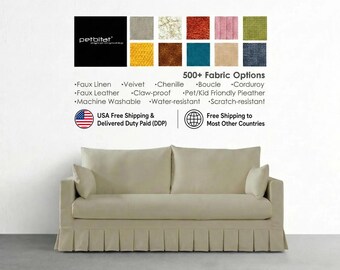HYLTARP 2-Seat Sofa Cover, Custom Made Cover for Hyltarp 2-Seat Sofa, Hyltarp Couch Slipcover, Hyltarp 2-Seat Sofa with Box Pleat Skirt