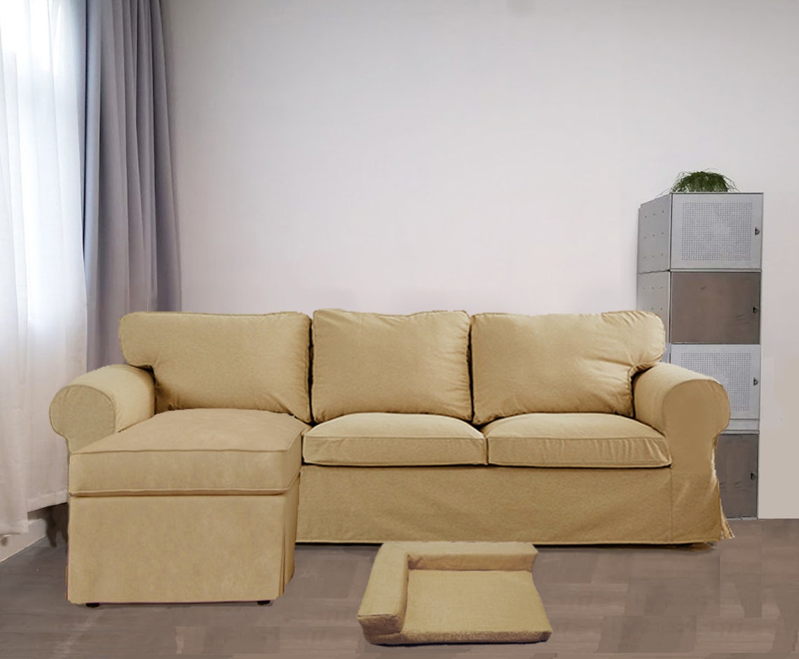 Ektorp 3 Seat With Chaise Lounge Cover Custom Made Covers to Etsy