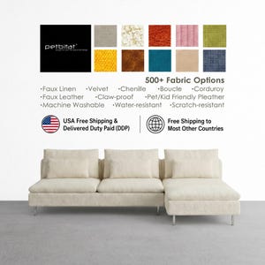 SODERHAMN 4-seat sofa with chaise longue, Custom cover to fit SODERHAMN 4-seat sofa with chaise longue, Replacement Cover