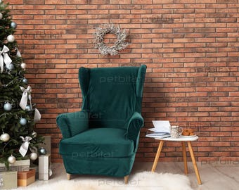 Custom cover for Strandmon Wing Chair, Custom made cover to fit Strandmon Wing Chair, Strandmon Slipcover, Strandmon, Strandmon Ottoman