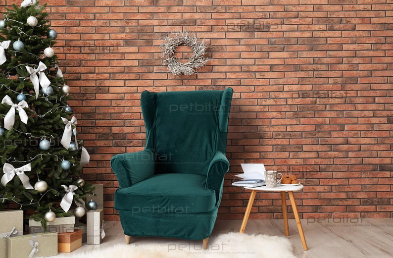 Custom cover for Strandmon Wing Chair, Custom made cover to fit Strandmon Wing Chair, Strandmon Slipcover, Strandmon, Strandmon Ottoman image 1