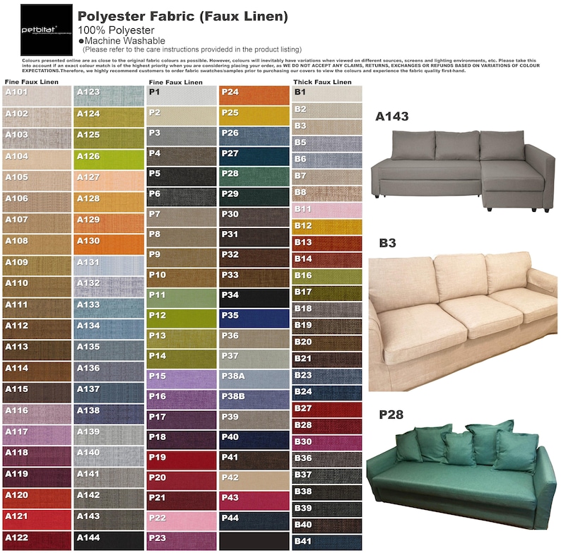 Custom Fit FRIHETEN Sofa Cover for IKEA Corner Sleeper, Washable Replacement Slipcover, Pet Friendly Fabric Options afbeelding 7