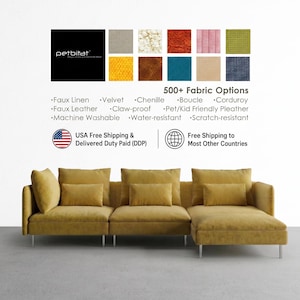 SODERHAMN Cover, SODERHAMN 4-seat sofa with chaise longue, Custom cover to fit SODERHAMN 4-seat sofa with chaise longue, Replacement Cover