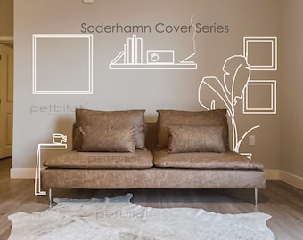 Soderhamn Cover, Custom made Soderhamn 3 Seat sofa Cover, Soderhamn Sectional Sofa Cover, Soderhamn Replacement Cover, Green Soderhamn