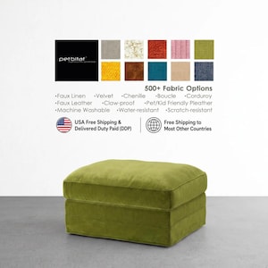 Gronlid Ottoman/Footstool with or w/o Storage Cover, Custom made cover to fit Gronlid Ottoman/Footstool, Replacement Cover, Slipcover