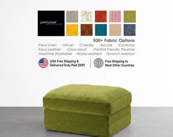 Gronlid Ottoman/Footstool with or w/o Storage Cover, Custom made cover to fit Gronlid Ottoman/Footstool, Replacement Cover, Slipcover