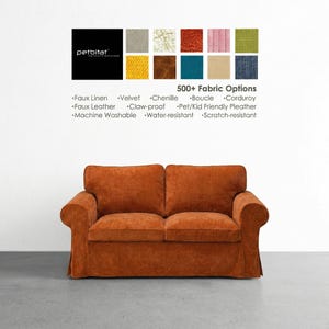 Funda para sofá Ektorp de 2 plazas, funda Ektorp loveseat, fundas hechas a medida para adaptarse al sofá Ektorp de 2 plazas, funda de repuesto para Ektorp Loveseat