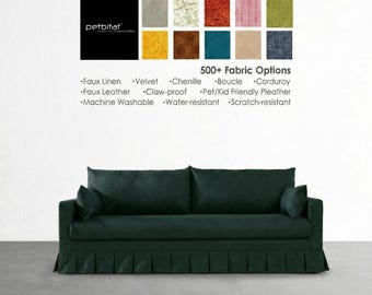 HYLTARP 3-Seat Sofa Cover, Custom Made Cover for Hyltarp 3-Seat Sofa, Hyltarp 3-Seat Sofa Cover with Box Pleat Skirt, Replacement Cover