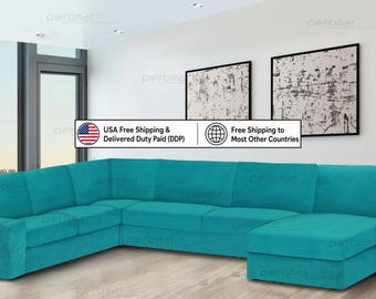 Kivik Sectional 6-Seat Corner with Chaise Covers, Kivik Replacement Cover, Kivik Slipcover, Kivik Cover, Kivik Sofa Cover, Kivik