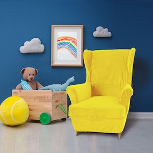 Strandmon Children's Armchair Covers, Children Strandmon Wing Chair Cover, Kids Strandmon, Strandmon, Christmas Slipcover, Custom Made