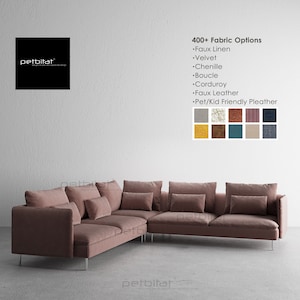 SODERHAMN Cover, Custom cover to fit for SODERHAMN 6-Seat Corner Sofa, SODERHAMN 3+3 Corner Covers, Handmade Covers, Replacement Slipcovers