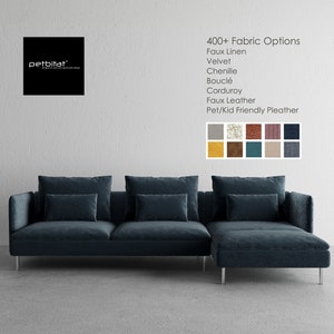 SODERHAMN Cover, Custom made covers to fit Soderhamn 3 seat plus Chaise Lounge Sofa, Replacement Cover, Soderhamn Slipcover, Sofa Cover